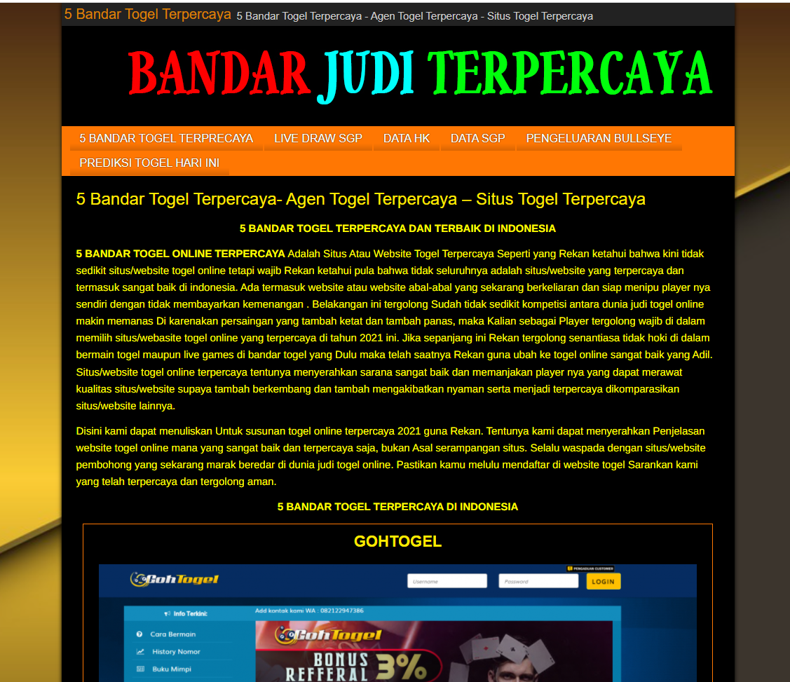 Daftar Situs Togel Agen Togel Bandar Togel