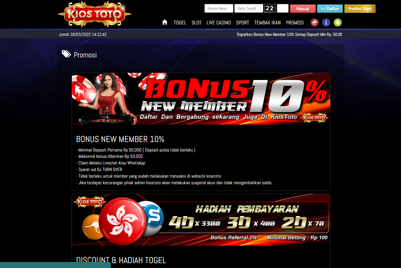 Keuntungan Hadiah Pasang Togel Online Terbesar