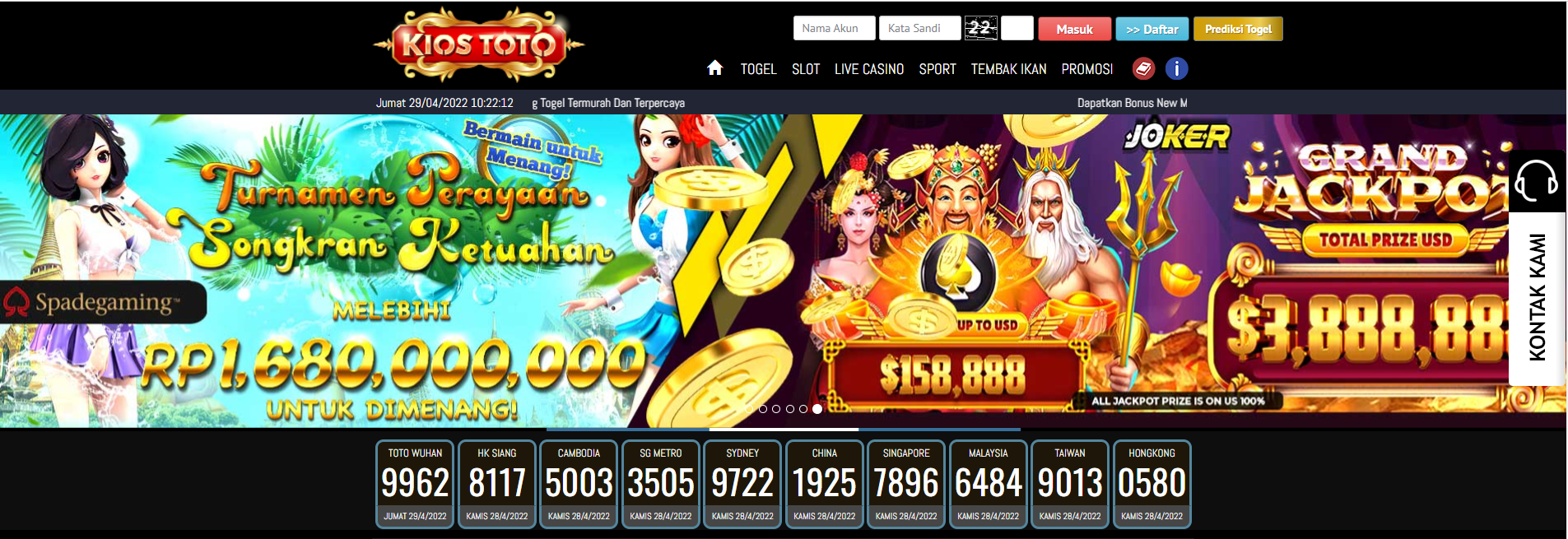 Situs Pasang Togel Online Win 2d 100rb Paling Terpercaya 2022