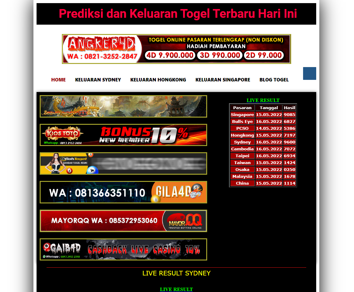 Prediksi Togel Online Hari Ini: Keluaran SGP, Data SGP, Pengeluaran SGP Hari Ini