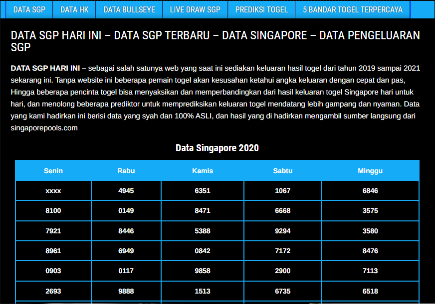 JANGAN REMEHKAN TARUHAN SISTEM DATA SGP