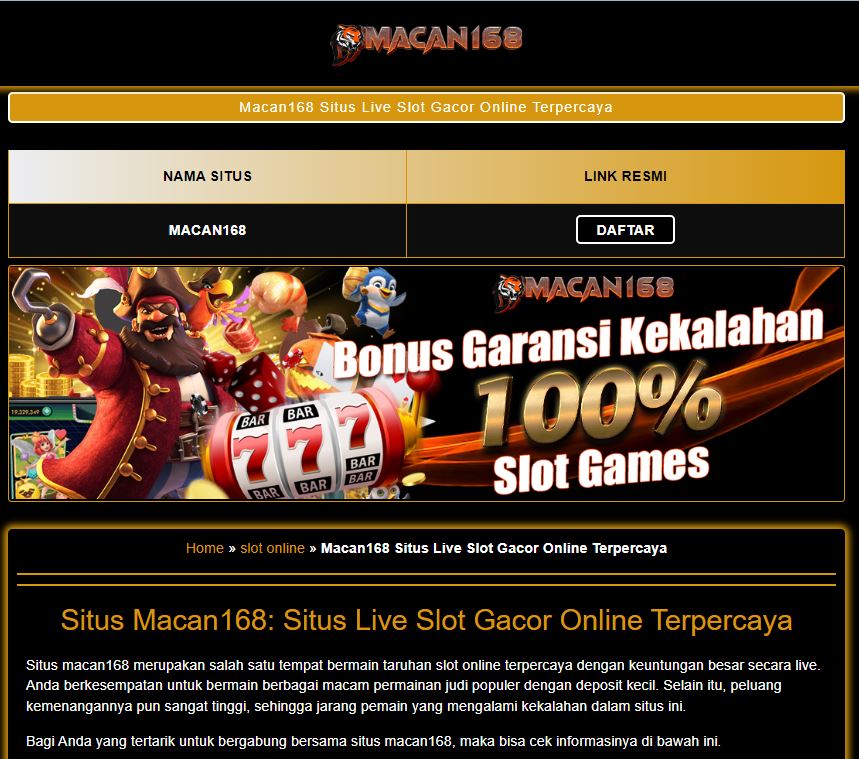 Cara Terbaik Bermain Slot Gacor Macan168 Agar Gampang Menang Setiap Hari